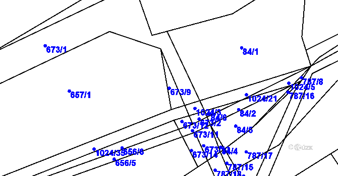Parcela st. 673/9 v KÚ Jarpice, Katastrální mapa
