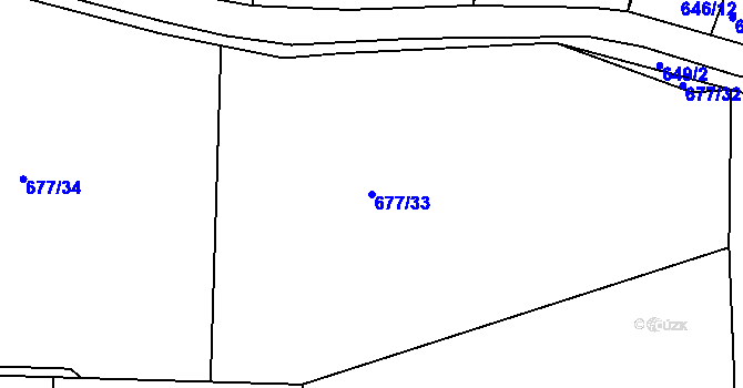 Parcela st. 677/33 v KÚ Jarpice, Katastrální mapa