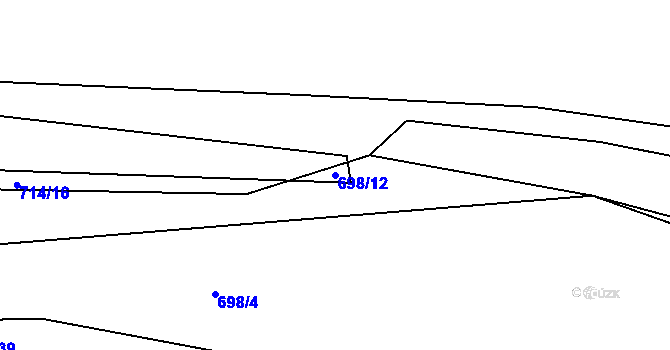 Parcela st. 698/12 v KÚ Jarpice, Katastrální mapa