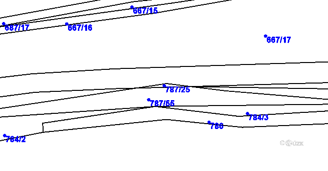 Parcela st. 787/25 v KÚ Jarpice, Katastrální mapa