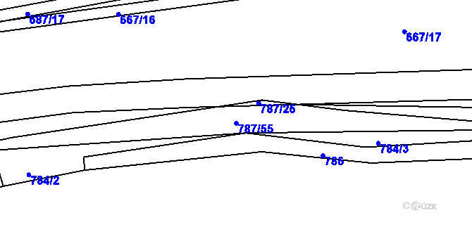 Parcela st. 787/55 v KÚ Jarpice, Katastrální mapa
