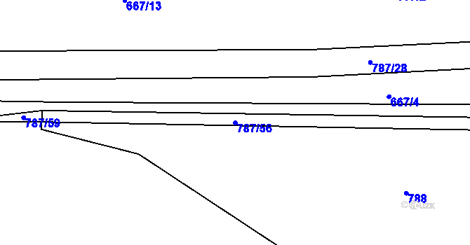 Parcela st. 787/56 v KÚ Jarpice, Katastrální mapa