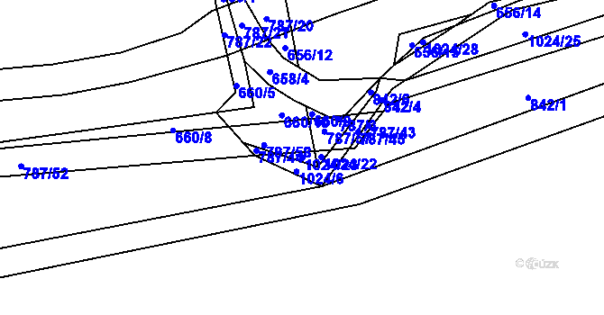 Parcela st. 1024/23 v KÚ Jarpice, Katastrální mapa