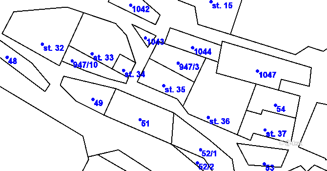 Parcela st. 35 v KÚ Jarpice, Katastrální mapa