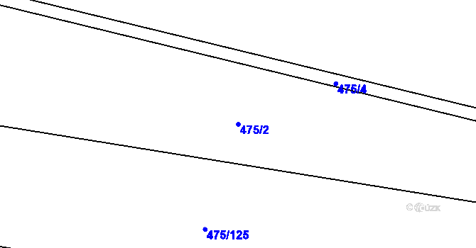 Parcela st. 475/2 v KÚ Jarpice, Katastrální mapa