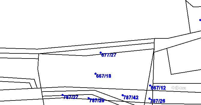 Parcela st. 677/27 v KÚ Jarpice, Katastrální mapa