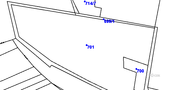 Parcela st. 701 v KÚ Jarpice, Katastrální mapa