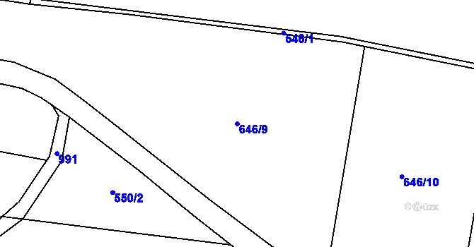 Parcela st. 646/9 v KÚ Jarpice, Katastrální mapa