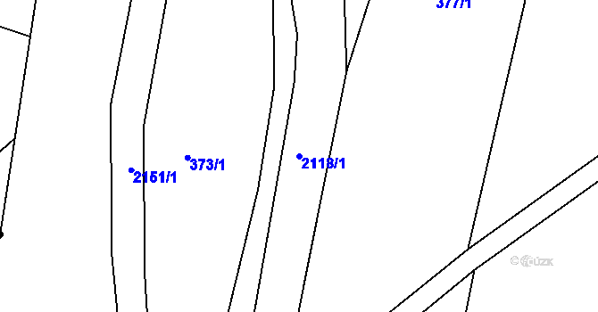 Parcela st. 2118/1 v KÚ Jasenice u Valašského Meziříčí, Katastrální mapa