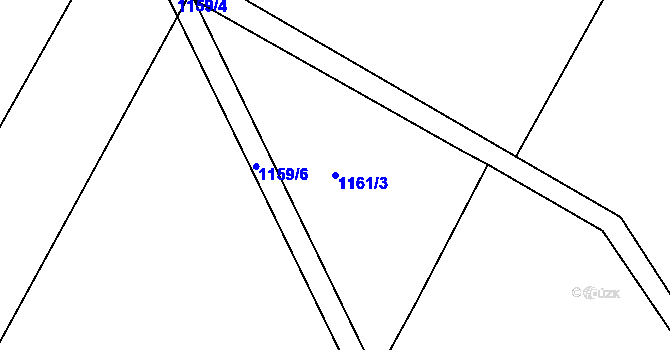 Parcela st. 1161/3 v KÚ Jasenná, Katastrální mapa