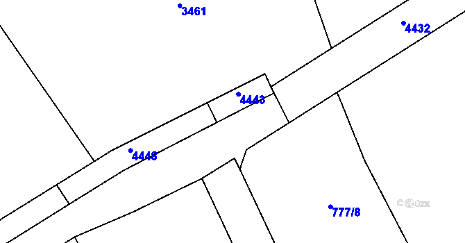Parcela st. 777/42 v KÚ Jasenná na Moravě, Katastrální mapa