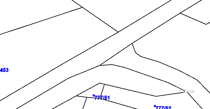 Parcela st. 777/66 v KÚ Jasenná na Moravě, Katastrální mapa