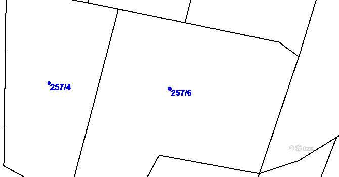 Parcela st. 257/6 v KÚ Jasinov, Katastrální mapa