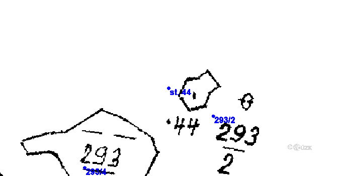 Parcela st. 44 v KÚ Svinná na Šumavě, Katastrální mapa