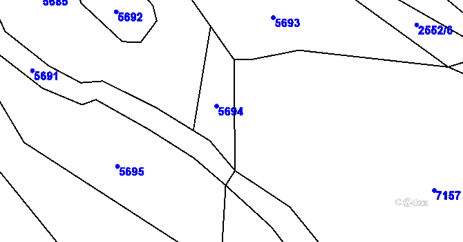 Parcela st. 311/2 v KÚ Javornice, Katastrální mapa