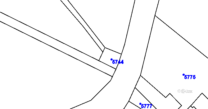 Parcela st. 1044/4 v KÚ Javornice, Katastrální mapa