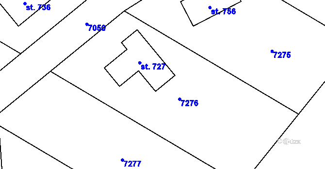 Parcela st. 690/49 v KÚ Javornice, Katastrální mapa