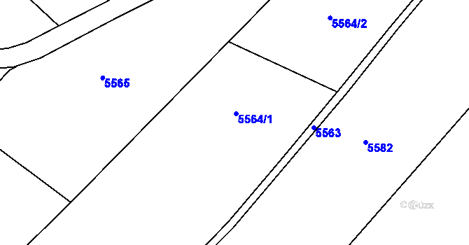 Parcela st. 5564 v KÚ Javornice, Katastrální mapa