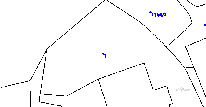 Parcela st. 3 v KÚ Javorník u Svitav, Katastrální mapa