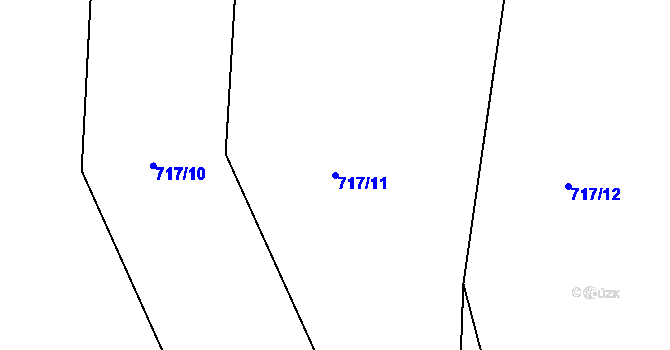 Parcela st. 717/11 v KÚ Javorník u Svitav, Katastrální mapa
