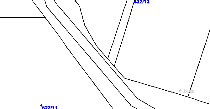 Parcela st. 432/11 v KÚ Javorník u Svitav, Katastrální mapa