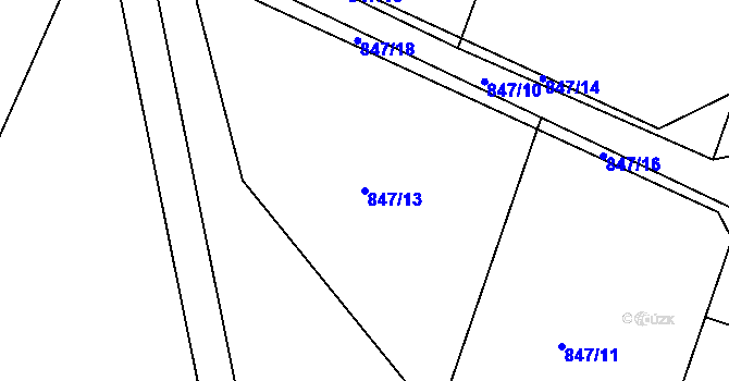 Parcela st. 847/13 v KÚ Javorník u Svitav, Katastrální mapa