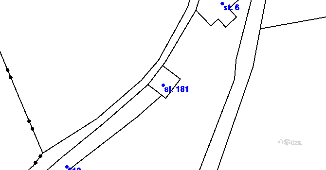 Parcela st. 181 v KÚ Javorník v Krkonoších, Katastrální mapa