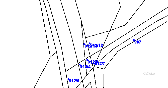 Parcela st. 912/13 v KÚ Javorník u Vysokého Mýta, Katastrální mapa