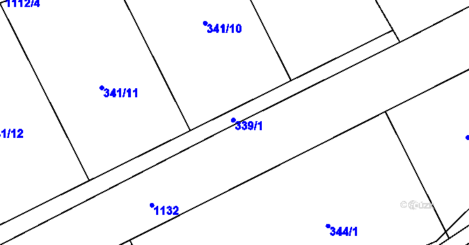 Parcela st. 339/1 v KÚ Javorník u Vysokého Mýta, Katastrální mapa
