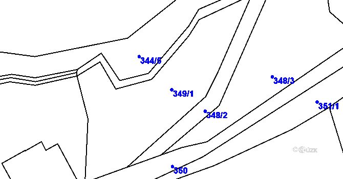 Parcela st. 349/1 v KÚ Javorník u Vysokého Mýta, Katastrální mapa