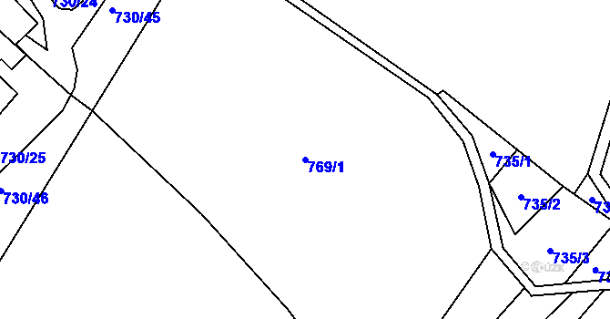 Parcela st. 769/1 v KÚ Javorník u Vysokého Mýta, Katastrální mapa