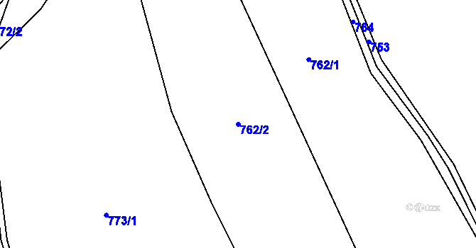 Parcela st. 762/2 v KÚ Javorník u Vysokého Mýta, Katastrální mapa
