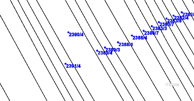 Parcela st. 2389/4 v KÚ Javorník nad Veličkou, Katastrální mapa