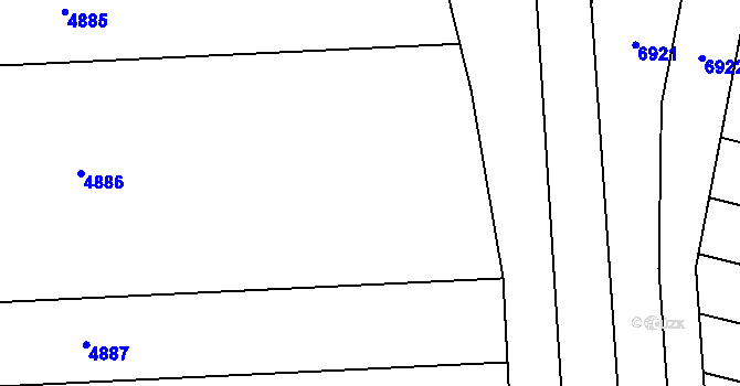 Parcela st. 4861/4 v KÚ Javorník nad Veličkou, Katastrální mapa