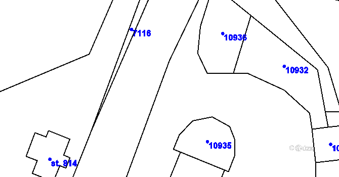 Parcela st. 5512/34 v KÚ Javorník nad Veličkou, Katastrální mapa