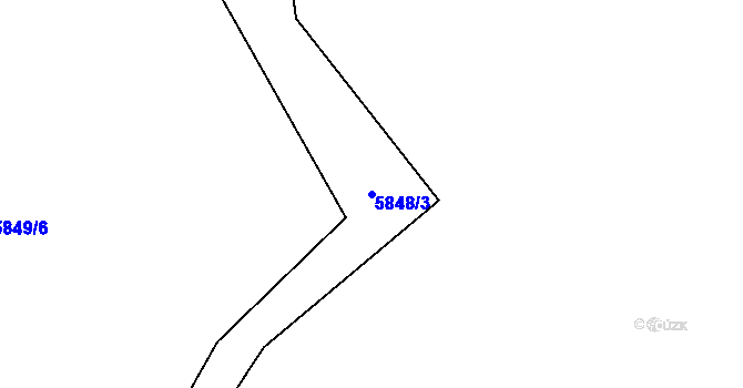 Parcela st. 5848/3 v KÚ Javorník nad Veličkou, Katastrální mapa