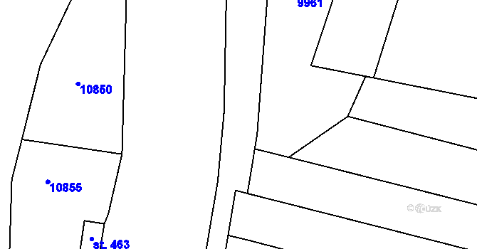 Parcela st. 5938/8 v KÚ Javorník nad Veličkou, Katastrální mapa