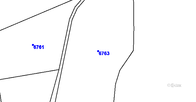 Parcela st. 6763 v KÚ Javorník nad Veličkou, Katastrální mapa