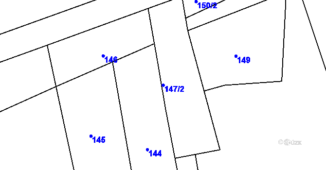 Parcela st. 147/2 v KÚ Javorník-ves, Katastrální mapa