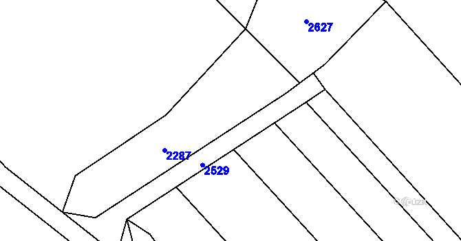 Parcela st. 475/2 v KÚ Javůrek, Katastrální mapa