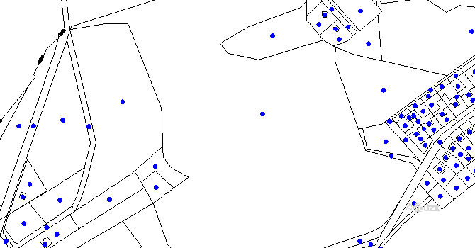 Parcela st. 610 v KÚ Bělá u Jedlé, Katastrální mapa