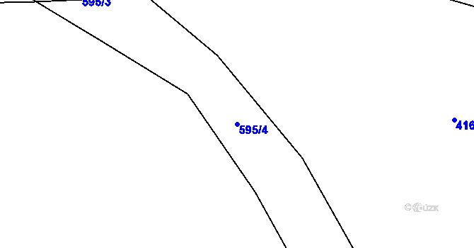 Parcela st. 595/4 v KÚ Bělá u Jedlé, Katastrální mapa