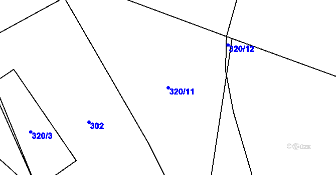 Parcela st. 320/11 v KÚ Bělá u Jedlé, Katastrální mapa