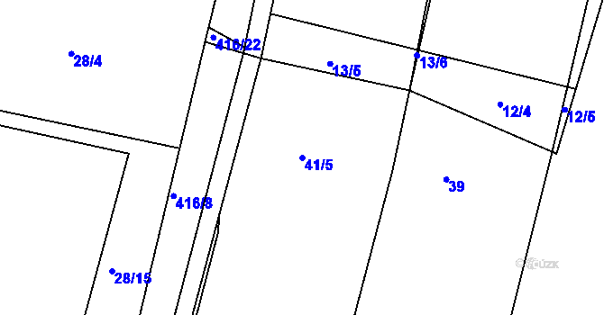 Parcela st. 41/5 v KÚ Beranova Lhota, Katastrální mapa