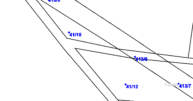 Parcela st. 41/11 v KÚ Beranova Lhota, Katastrální mapa