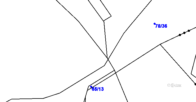 Parcela st. 75/25 v KÚ Beranova Lhota, Katastrální mapa