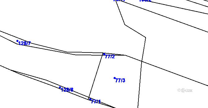 Parcela st. 77/2 v KÚ Beranova Lhota, Katastrální mapa
