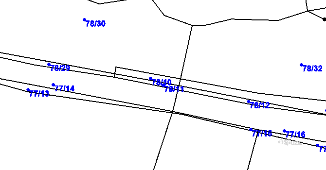 Parcela st. 78/11 v KÚ Beranova Lhota, Katastrální mapa
