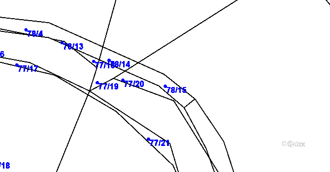 Parcela st. 78/15 v KÚ Beranova Lhota, Katastrální mapa