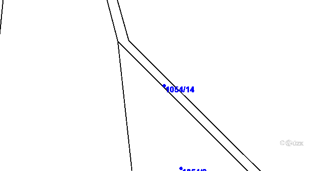 Parcela st. 1054/14 v KÚ Jedlí, Katastrální mapa